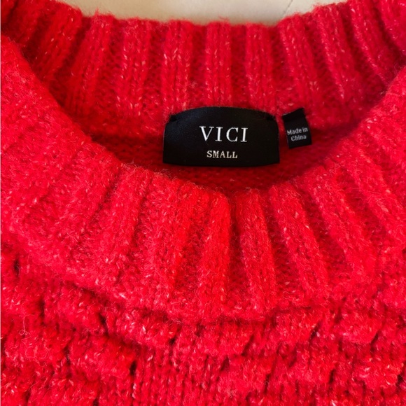 Vici red sweater NWOT - Picture 4 of 4